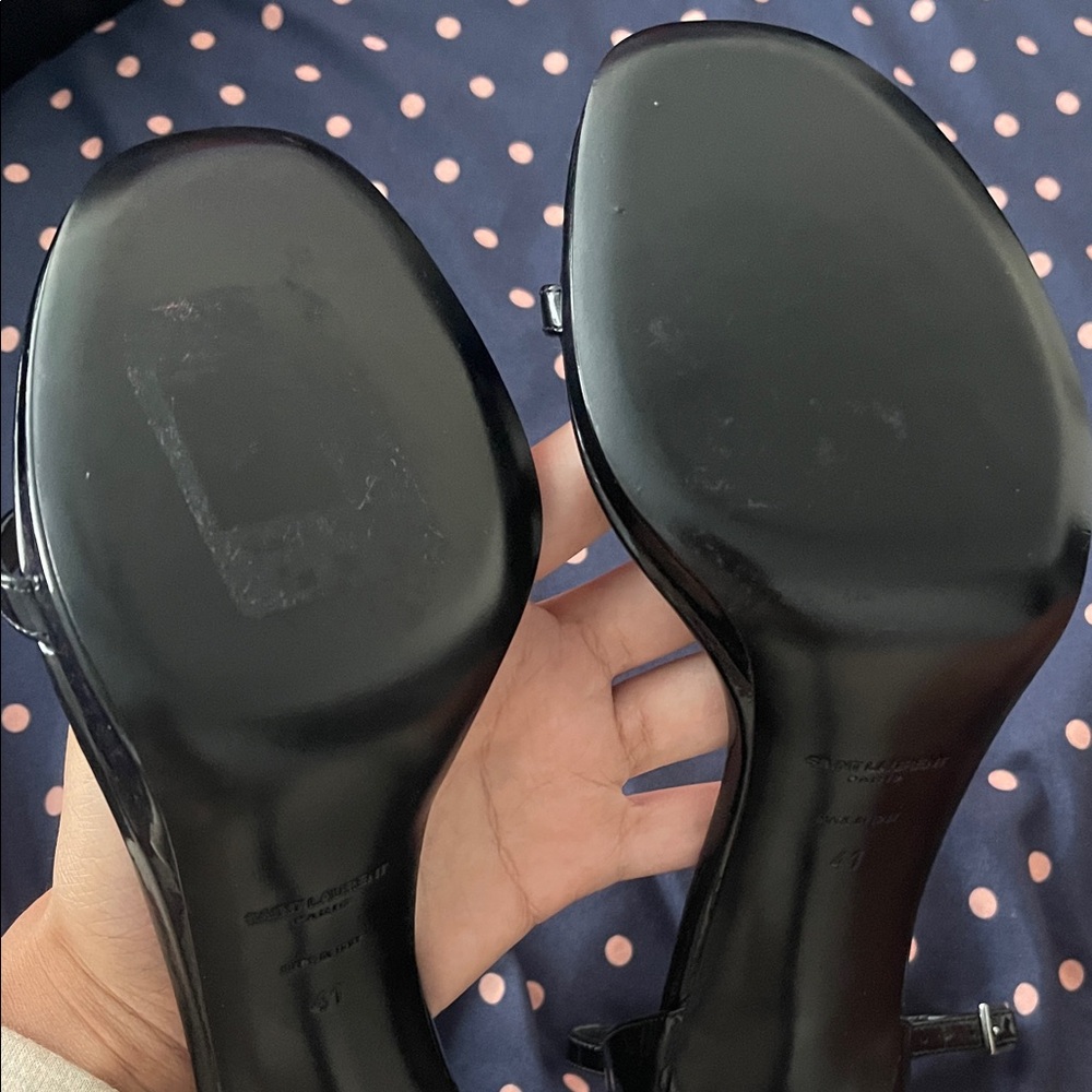 Saint Laurent Glossy Black Heels - Picture 3 of 3